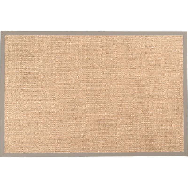 Vloerkleed Linna beige 160x240 met lichtgrijze band