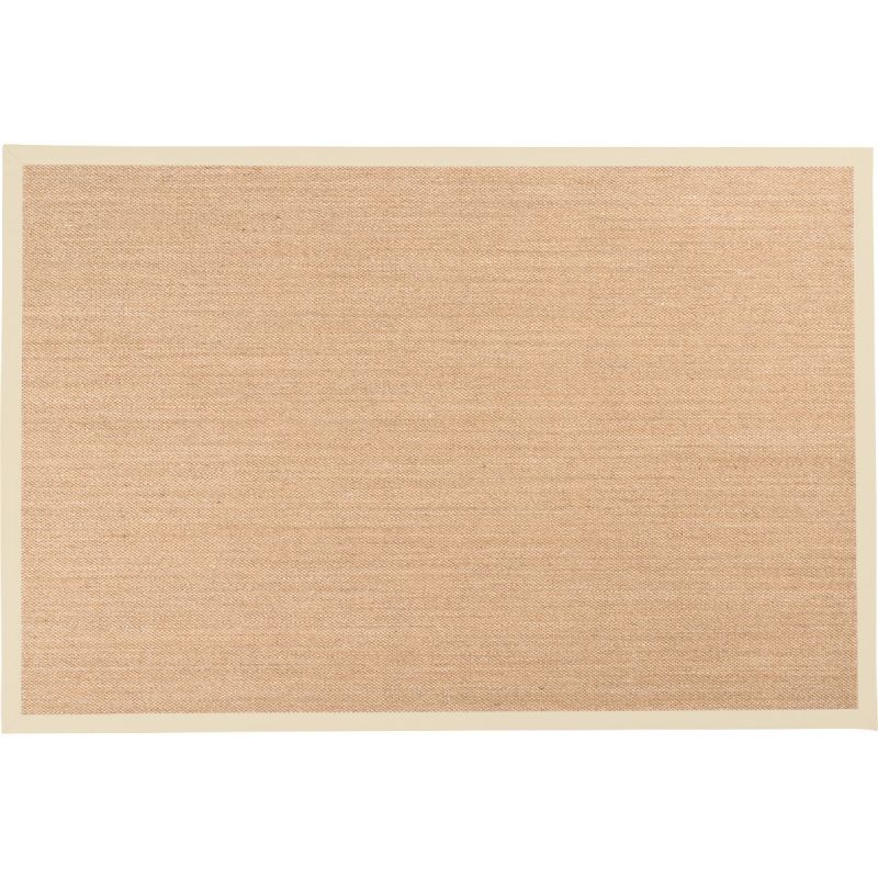 Vloerkleed Linna beige 160x240 met roomwitte band