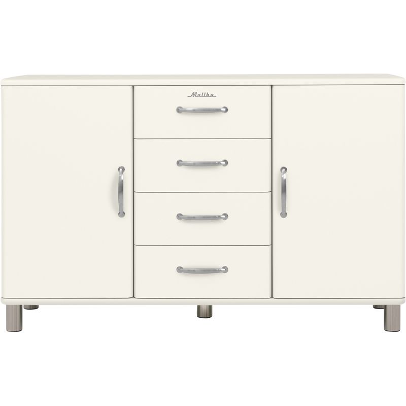 Dressoir Malibu 2 deuren en 4 laden white