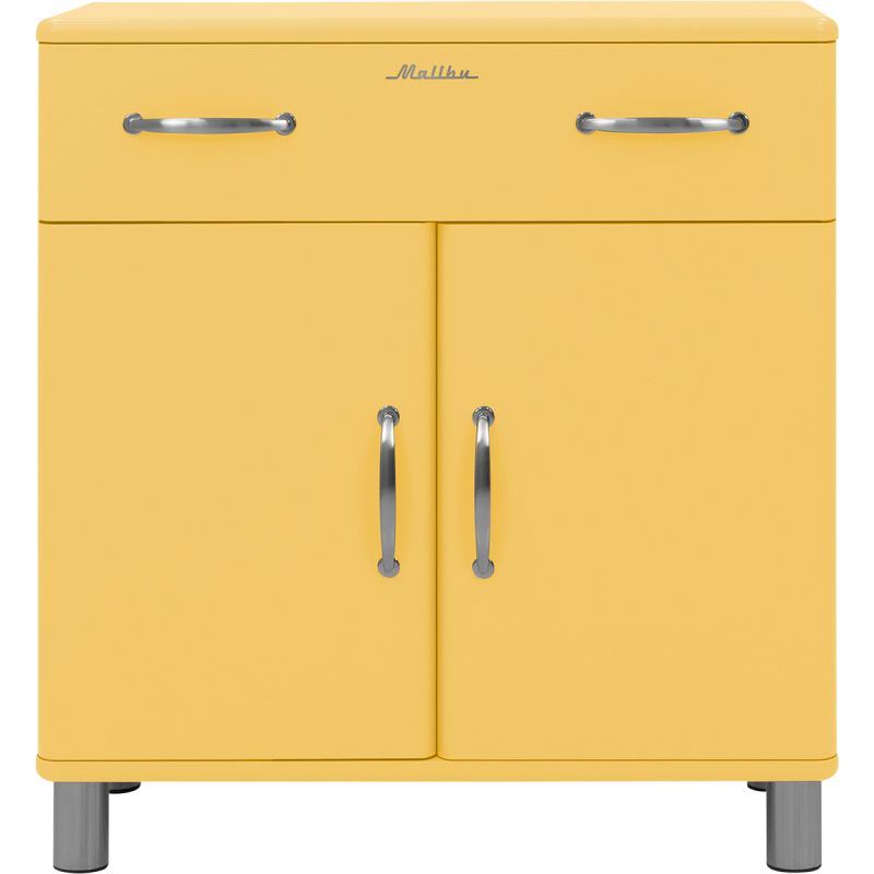 Kast Malibu 2 deuren en 1 lade sunny yellow