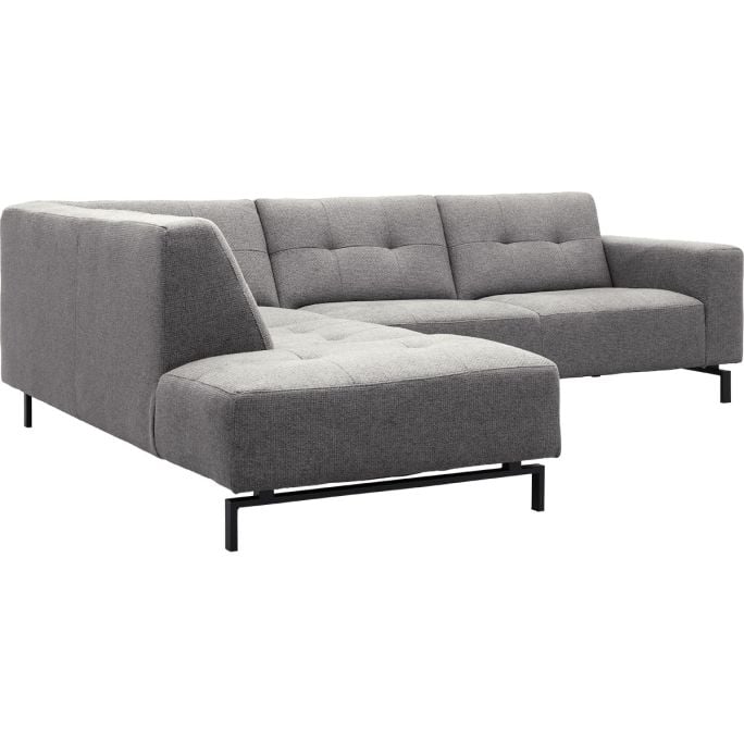 Hoekbank Viborg Nero Steel links