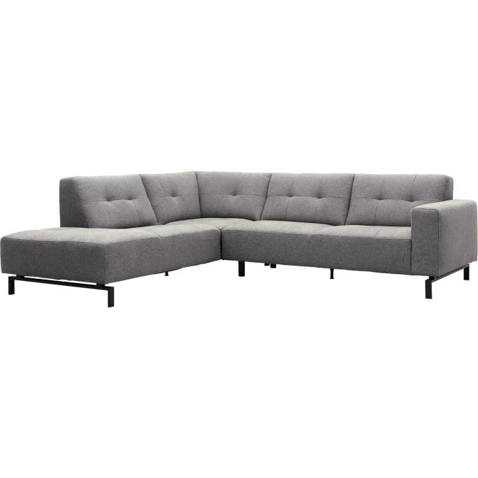 Hoekbank Viborg Nero Steel links