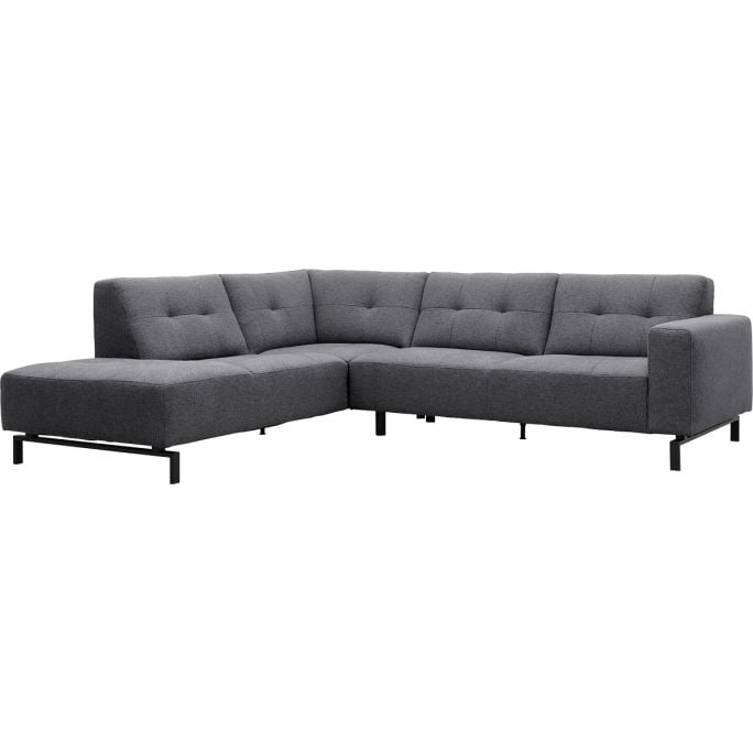 Hoekbank Viborg Nero Grey links
