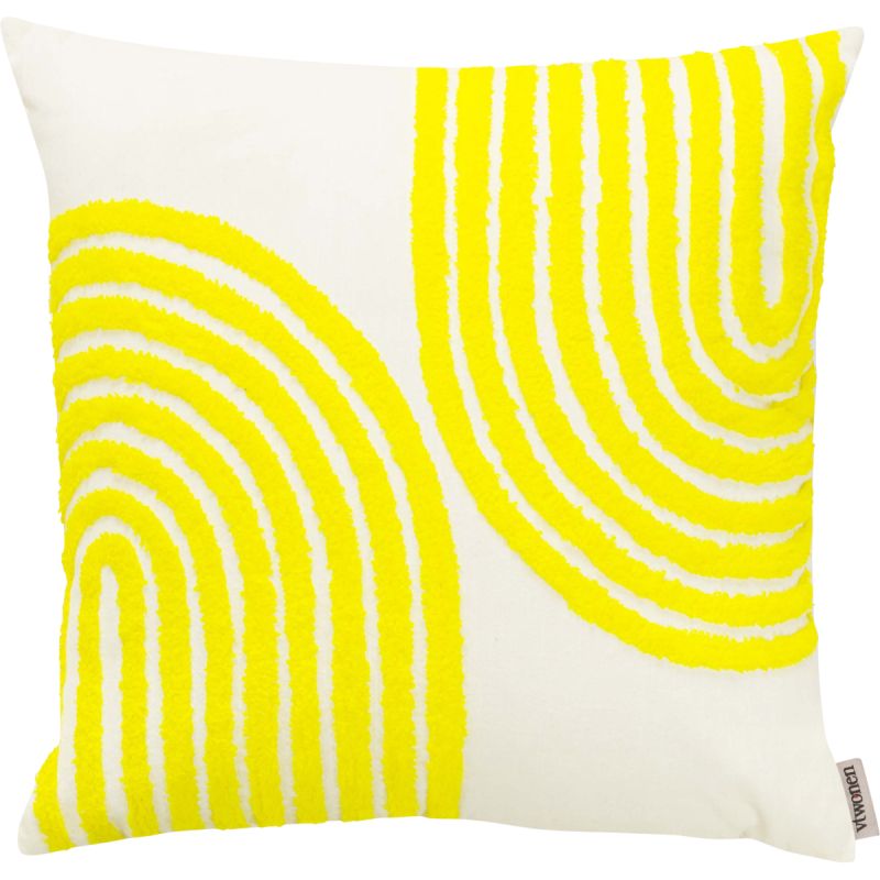 Kussen Fluo 45x45 half moon geel vtwonen