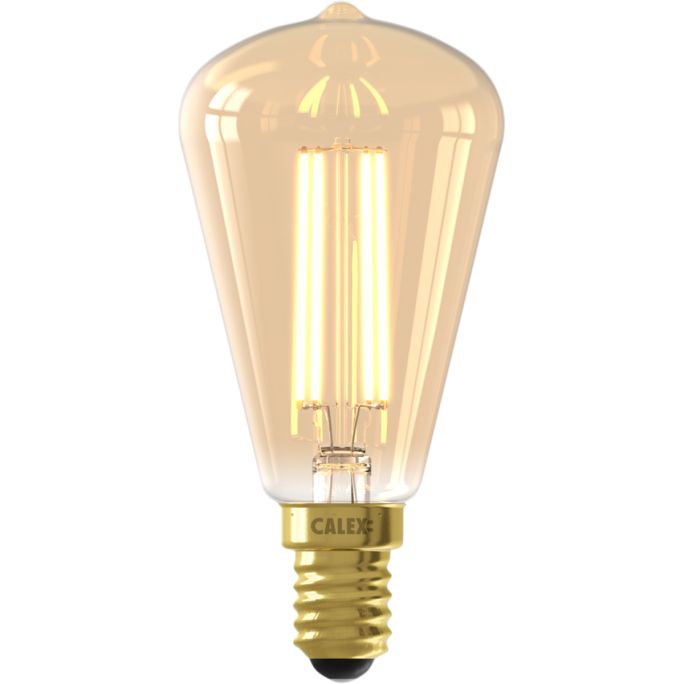 Lichtbron Rustieklamp Recht Goud E14