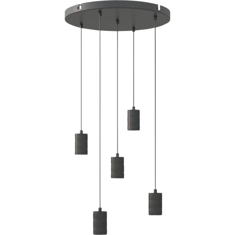 Pendel Retro rond 50cm Zwart afbeelding
