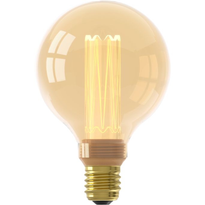 Lichtbron Globelamp 9,5 cm Goud E27 Fiber