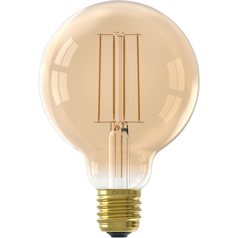 Lichtbron Globelamp 9,5 cm Recht Goud E27 afbeelding