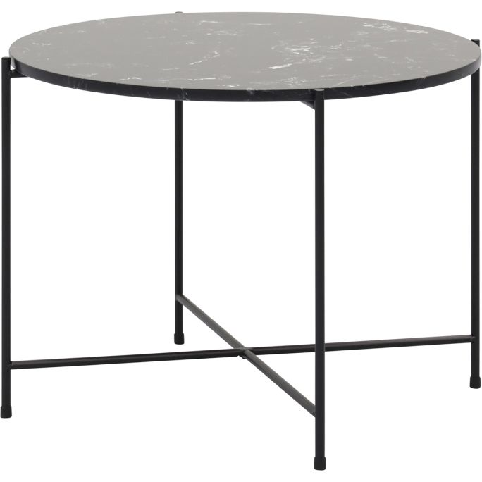 Bijzettafel Alinda zwart marmer 40 cm hoog