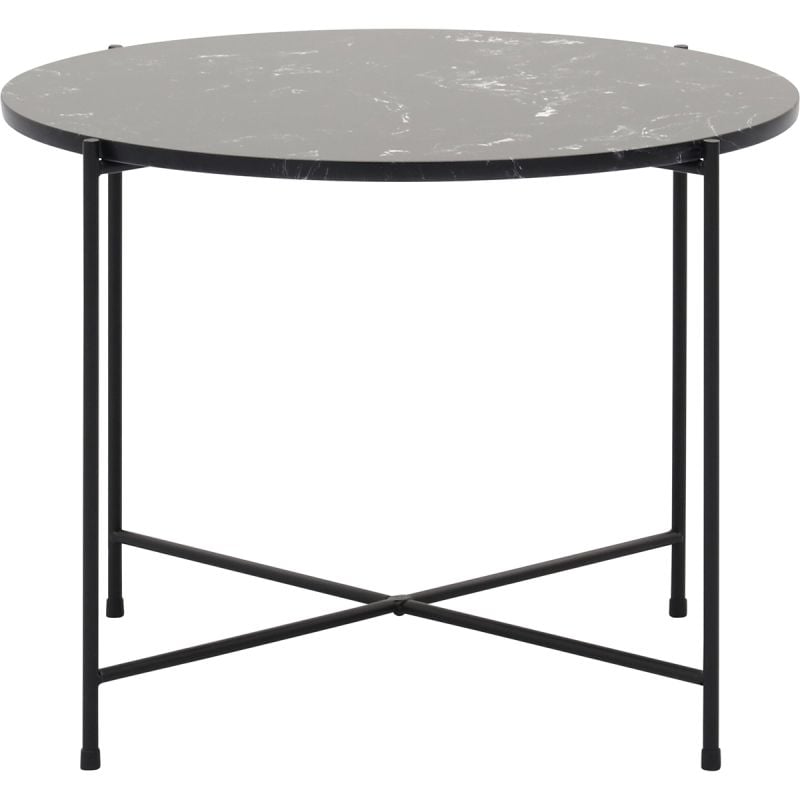 Bijzettafel Alinda zwart marmer 40 cm hoog afbeelding