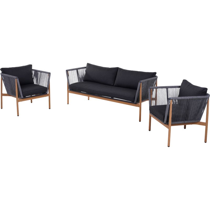 Loungeset Lyra antraciet outdoor