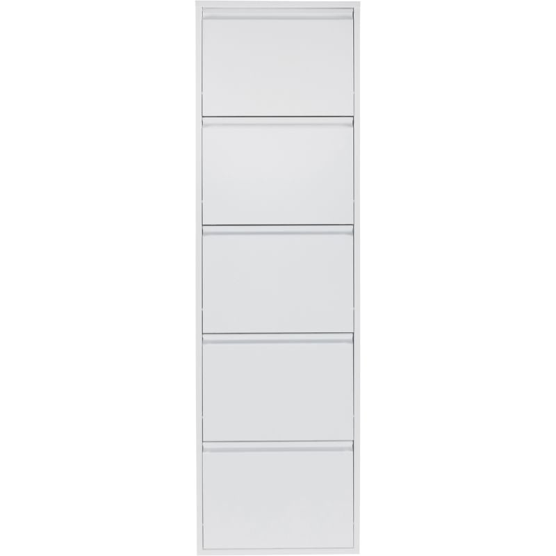 Schoenenkast Bobbie 5 laden wit (10 paar schoenen)