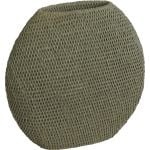 Vaas deco 30x12x28 cm Mashaba groen grijs