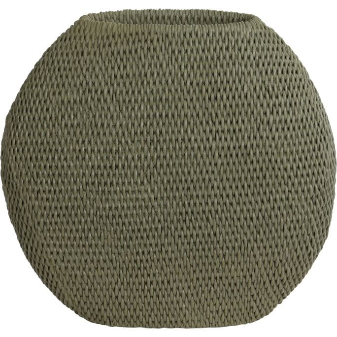 Vaas deco 30x12x28 cm Mashaba groen grijs
