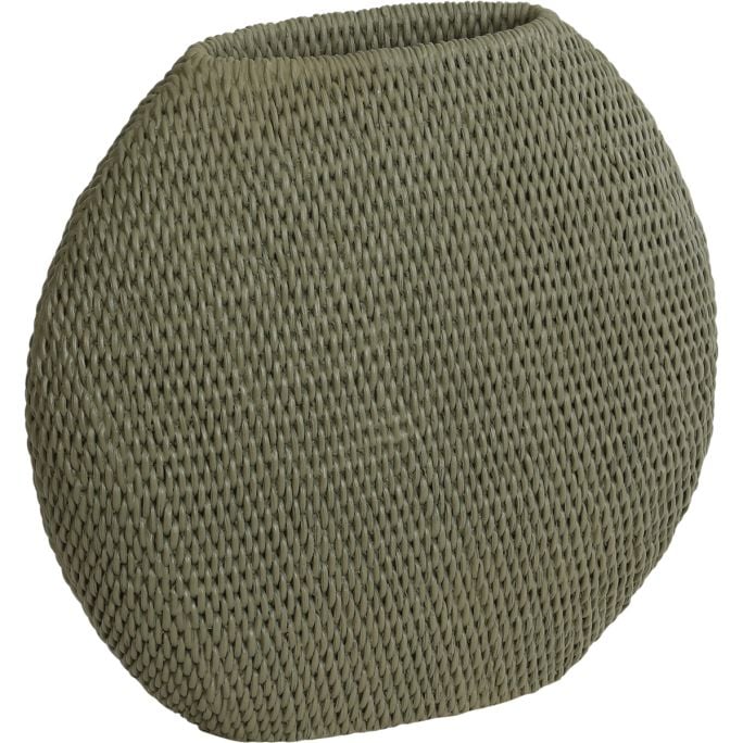 Vaas deco 30x12x28 cm Mashaba groen grijs