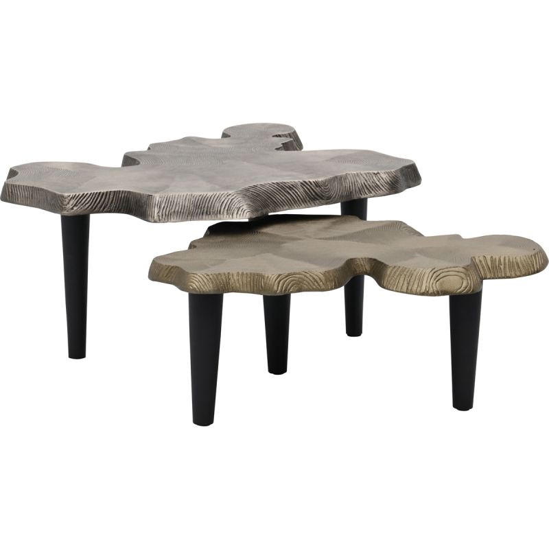 Industriële salontafel aluminium - Fingerprint groot