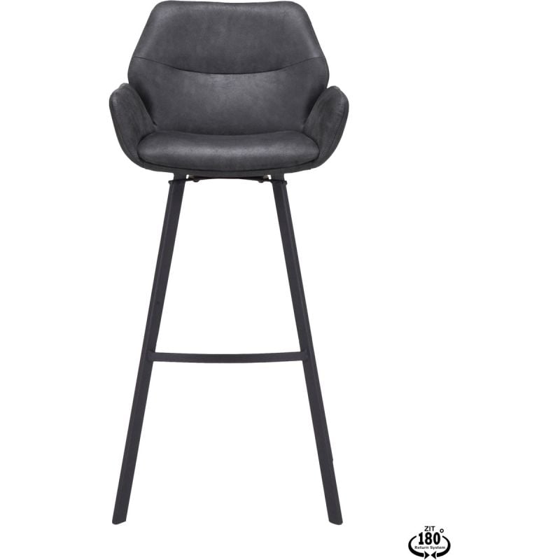 Barstoel Lizz 80cm Bull Antraciet afbeelding
