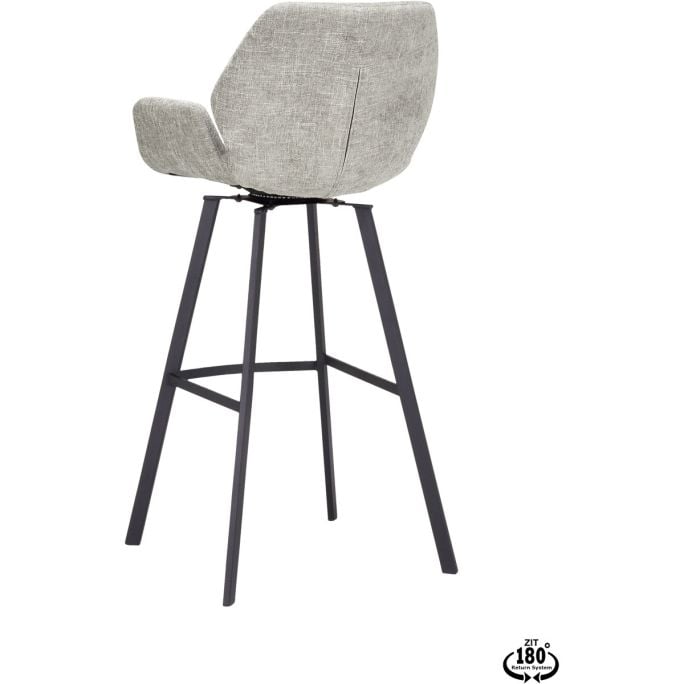 Barstoel Lizz 80cm stof Taupe