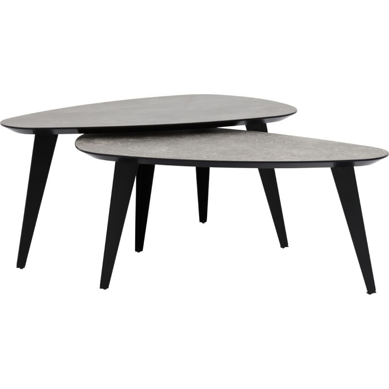 Salontafelset Luna Niervorm 95/95 cm