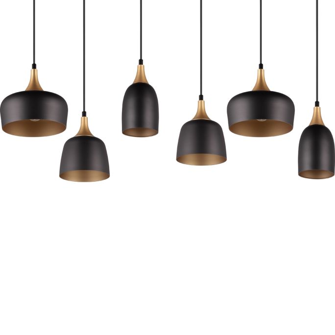 Hanglamp Chiraz mat zwart Excl. 6x E27 4,9W