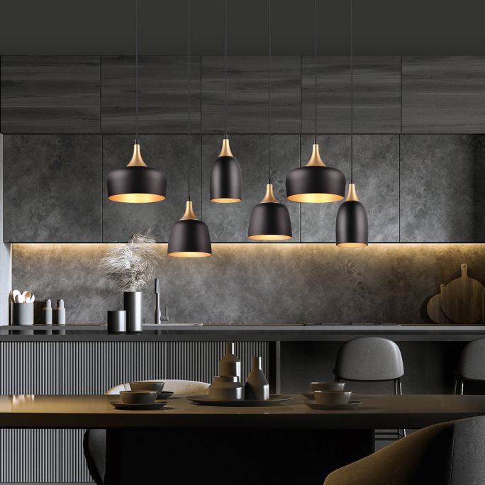 Hanglamp Chiraz mat zwart Excl. 6x E27 4,9W