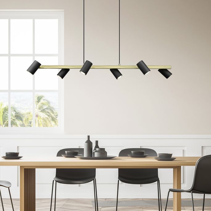 Hanglamp Mikay goud excl. fitting 6x GU10 3W