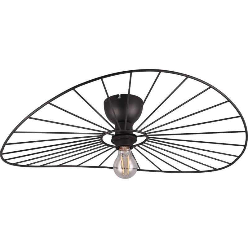 Plafondlamp Chapeau zwart mat Excl. 1x E27 7W afbeelding