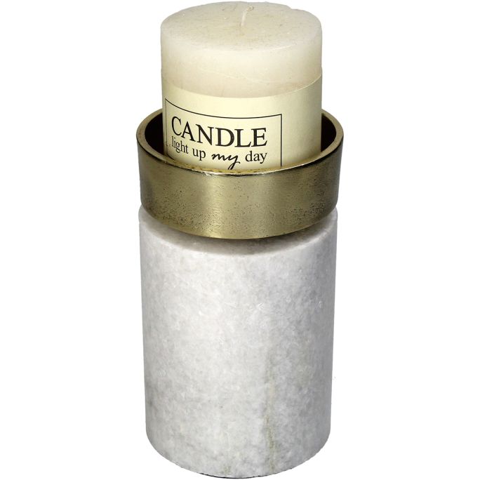 Waxinelichthouder Marble 15cm hoog
