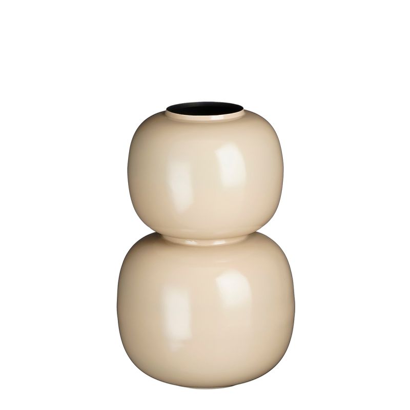 Mica Decorations Roka Vaas - 23x23x34 cm - Ijzer - Wit