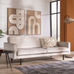 Vloerlamp D43x164 cm Lyra naturel+mat zwart
