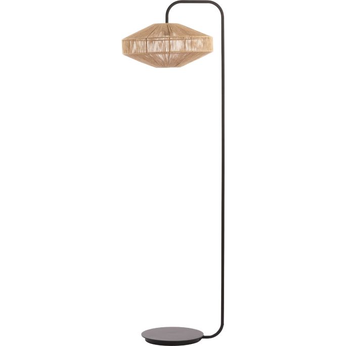 Vloerlamp D43x164 cm Lyra naturel+mat zwart