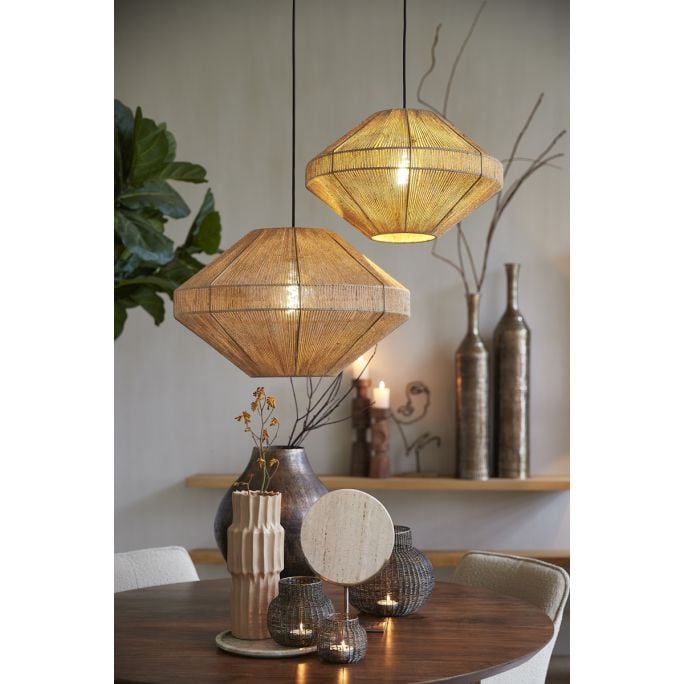 Hanglamp D60x37 cm Mallow jute