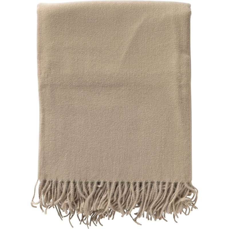 JOSE - Plaid 140x180 cm - lichtgewicht - natuurlijke look - Pumice Stone - beige
