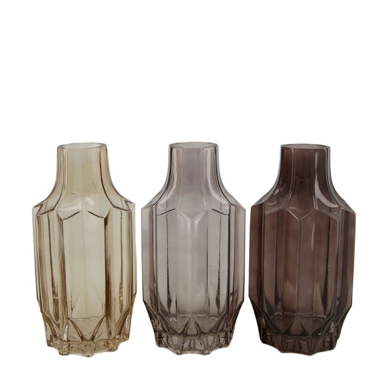 Vaas helder glas set van 3 afbeelding