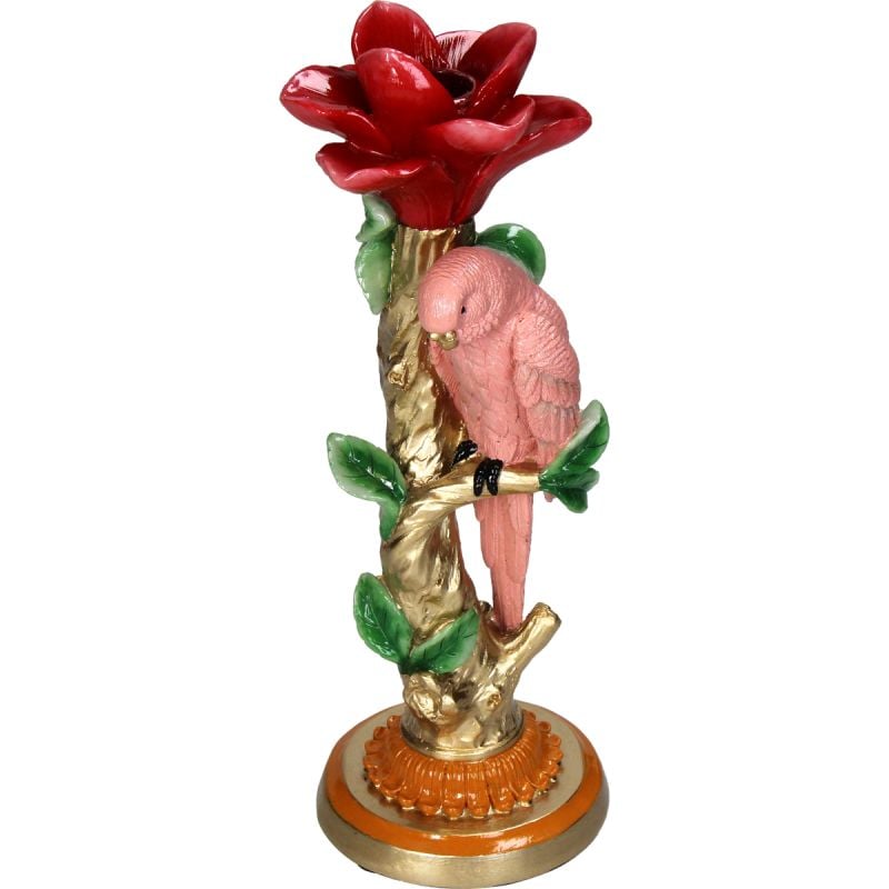 Woonexpress Kandelaar Bird - Polyresin - Multicolor - 10x26x10 cm (BxHxD)