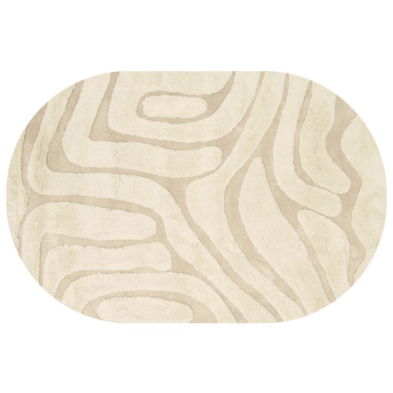 Vloerkleed Chase ovaal creme 12