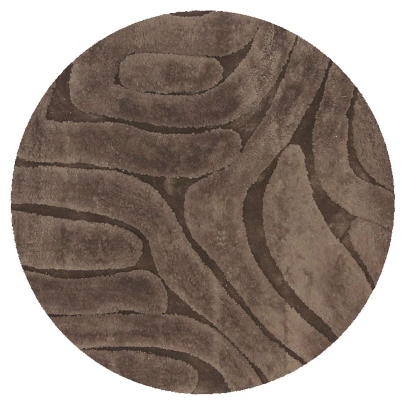 Vloerkleed Chase rond bruin 18