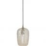 Hanglamp Dionne 17x30cm glas en antiek brons