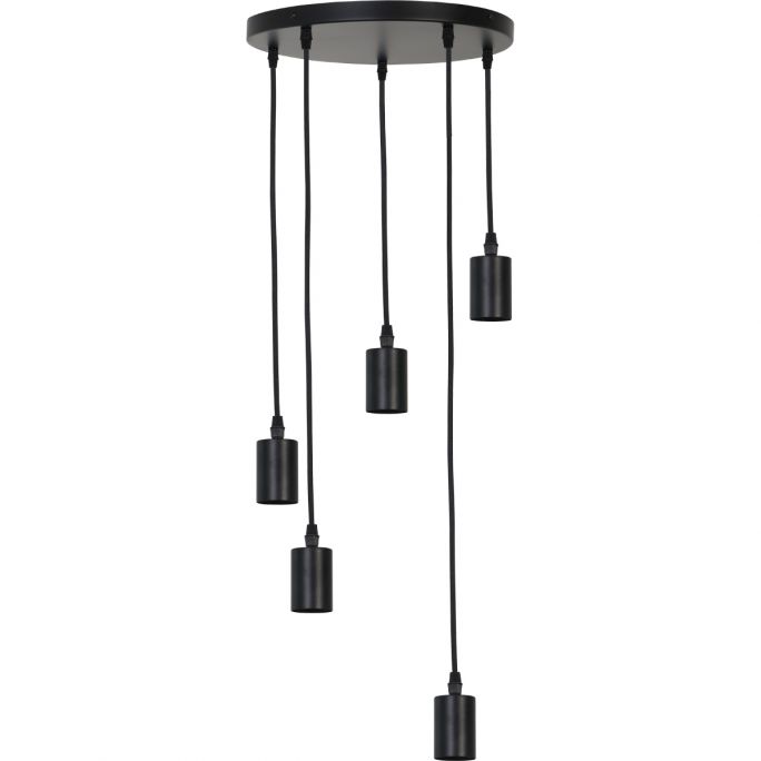 Hanglamp Brandy 5 lichts mat zwart