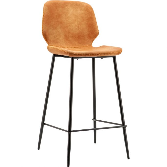 Bar chair Seashell low - cognac