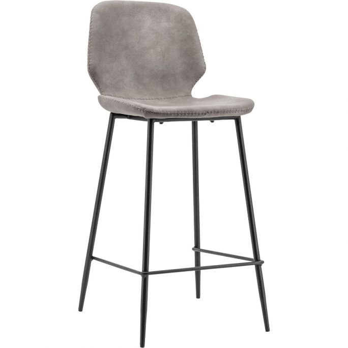 Bar chair Seashell low - grey