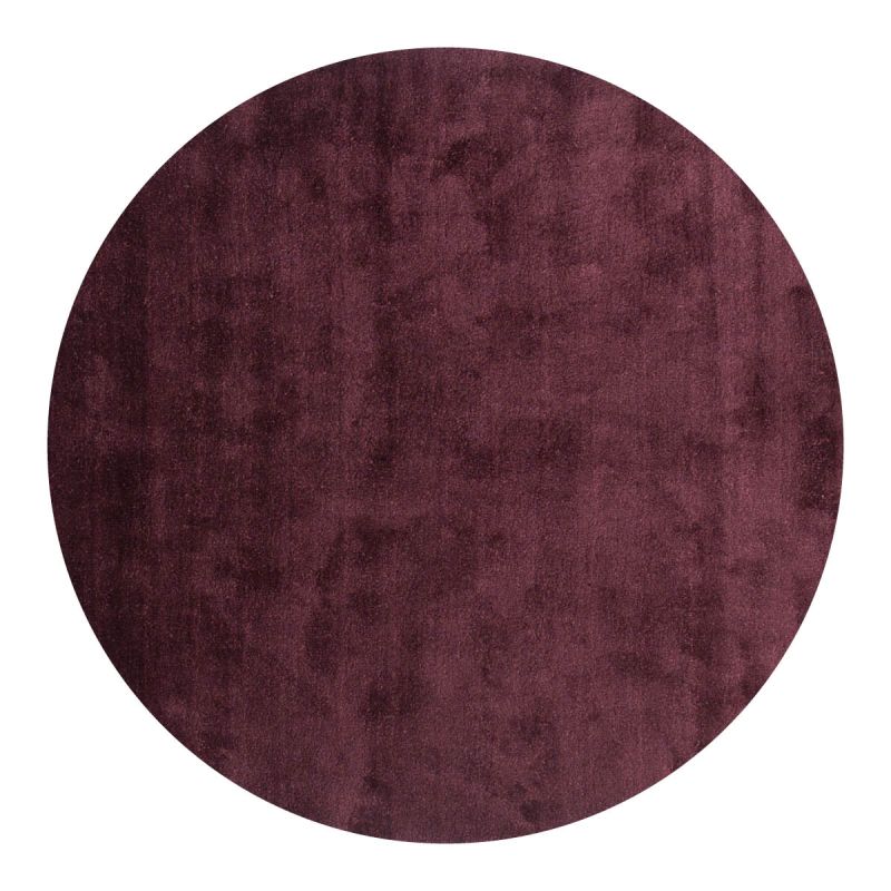 Vloerkleed Cowan rond aubergine 48 afbeelding