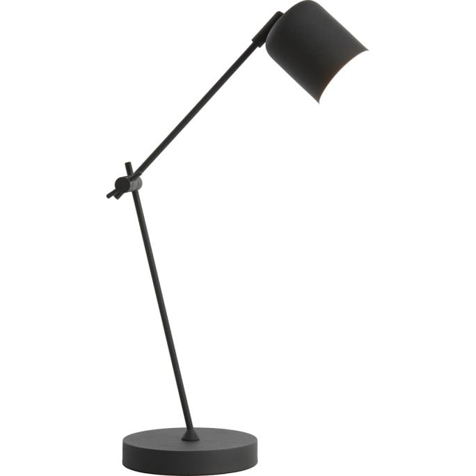 Tafellamp Riksja mat Zwart + dimmer
