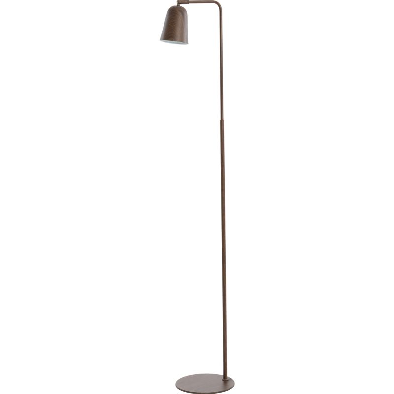 Vloerlamp Selamo houtprint Donkerbruin afbeelding