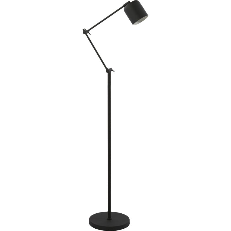 Vloerlamp Riksja mat Zwart + dimmer afbeelding