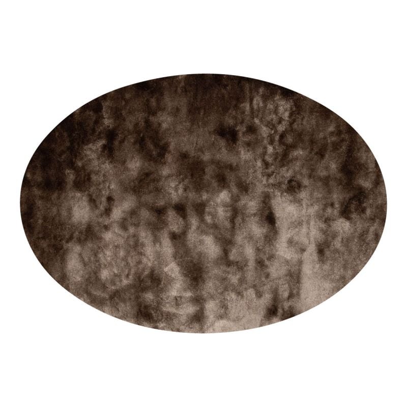 Vloerkleed Leya ellips taupe 17 afbeelding