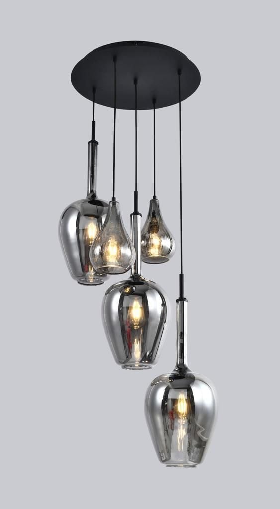 Hanglamp Bernardo combi 5 lichtpunts1595 afbeelding