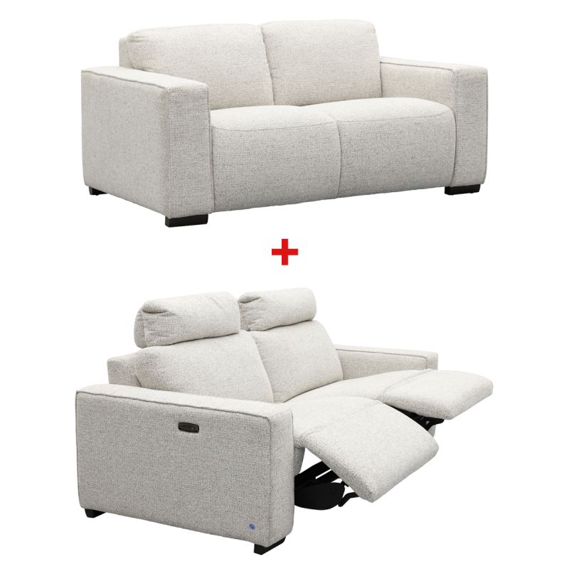 Bank Rik 2,5 zits met 2 relax inclusief hoofdsteunen en USB + 2 zits