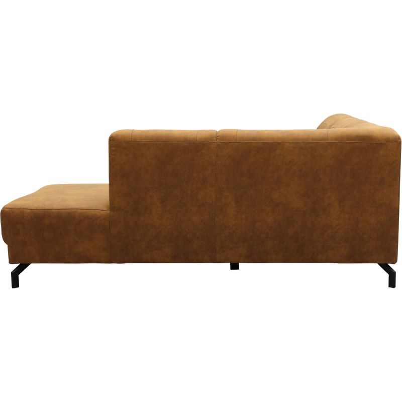 Bank Elia hoekziteiland links + 2,5-zits Presley cognac