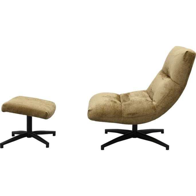 Fauteuil Fons Curry met hocker
